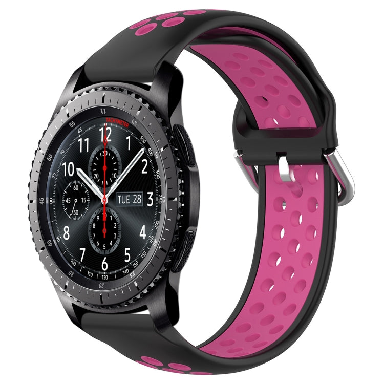 22mm Perforated Breathable Sports Silicone Watch Band, For Samsung Gear S3 Frontier