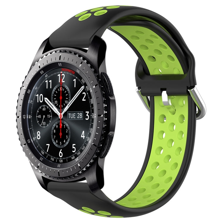 22mm Perforated Breathable Sports Silicone Watch Band, For Samsung Gear S3 Frontier