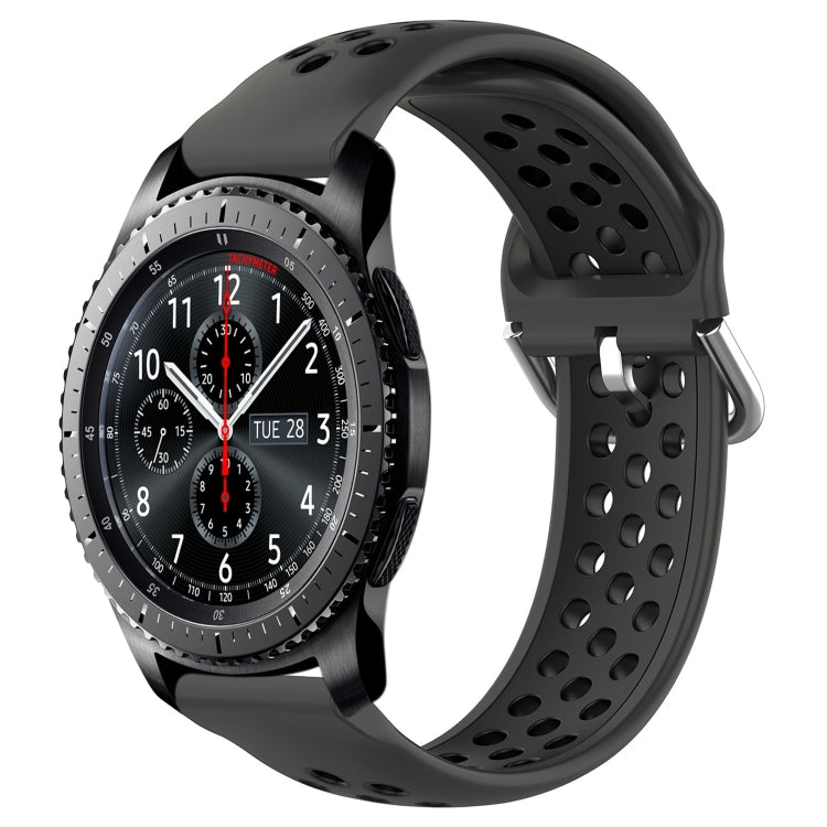 22mm Perforated Breathable Sports Silicone Watch Band, For Samsung Gear S3 Frontier