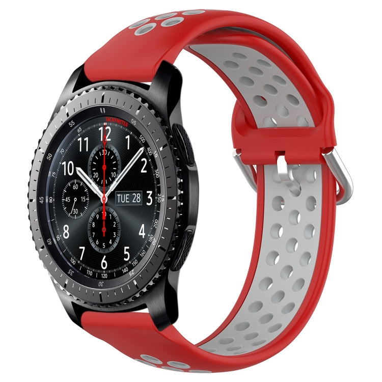 22mm Perforated Breathable Sports Silicone Watch Band, For Samsung Gear S3 Frontier