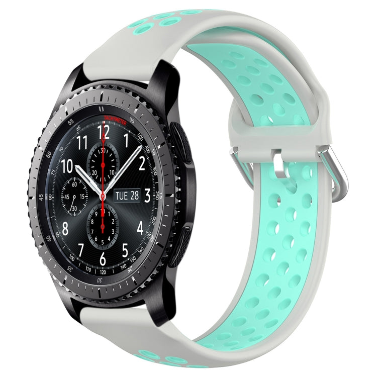 22mm Perforated Breathable Sports Silicone Watch Band, For Samsung Gear S3 Frontier