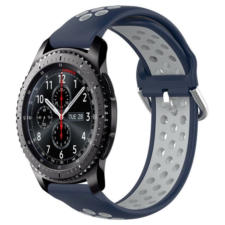 22mm Perforated Breathable Sports Silicone Watch Band, For Samsung Gear S3 Frontier