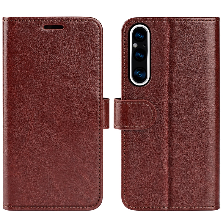 For Sony Xperia 1 V R64 Texture Horizontal Flip Leather Phone Case, For Sony Xperia 1 V