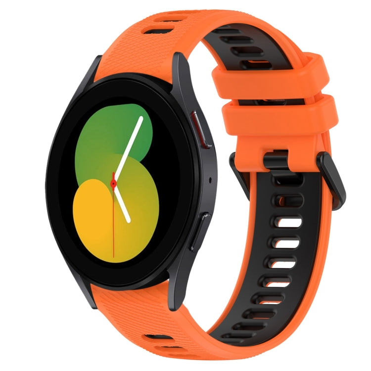 20mm Sports Two-Color Silicone Watch Band, For Samsung Galaxy Watch5 40mm, For Samsung Galaxy Watch5 Pro 45mm