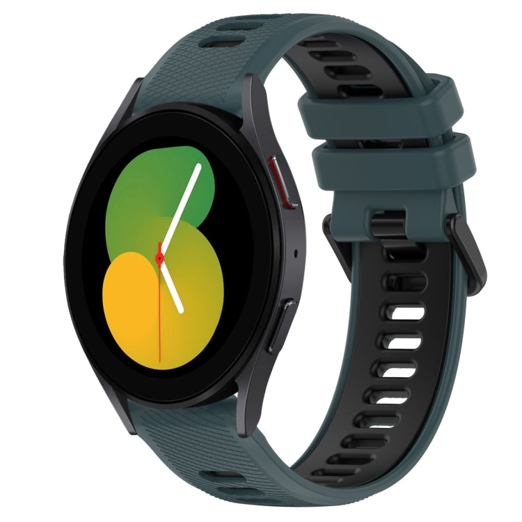 20mm Sports Two-Color Silicone Watch Band, For Samsung Galaxy Watch5 40mm, For Samsung Galaxy Watch5 Pro 45mm