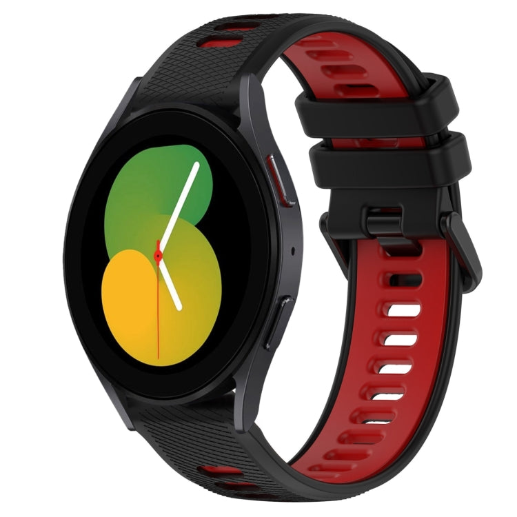 20mm Sports Two-Color Silicone Watch Band, For Samsung Galaxy Watch5 40mm, For Samsung Galaxy Watch5 Pro 45mm