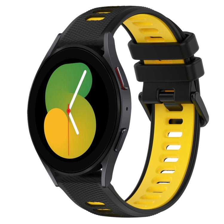 20mm Sports Two-Color Silicone Watch Band, For Samsung Galaxy Watch5 40mm, For Samsung Galaxy Watch5 Pro 45mm