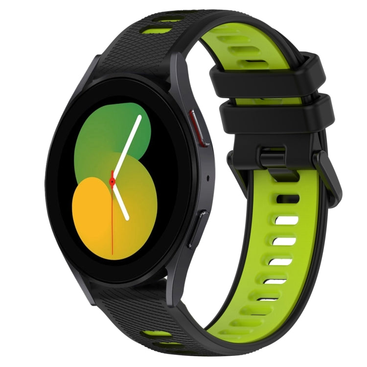20mm Sports Two-Color Silicone Watch Band, For Samsung Galaxy Watch5 40mm, For Samsung Galaxy Watch5 Pro 45mm