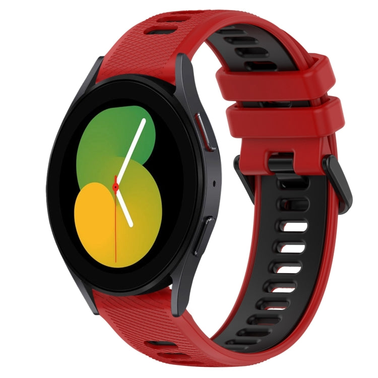 20mm Sports Two-Color Silicone Watch Band, For Samsung Galaxy Watch5 40mm, For Samsung Galaxy Watch5 Pro 45mm
