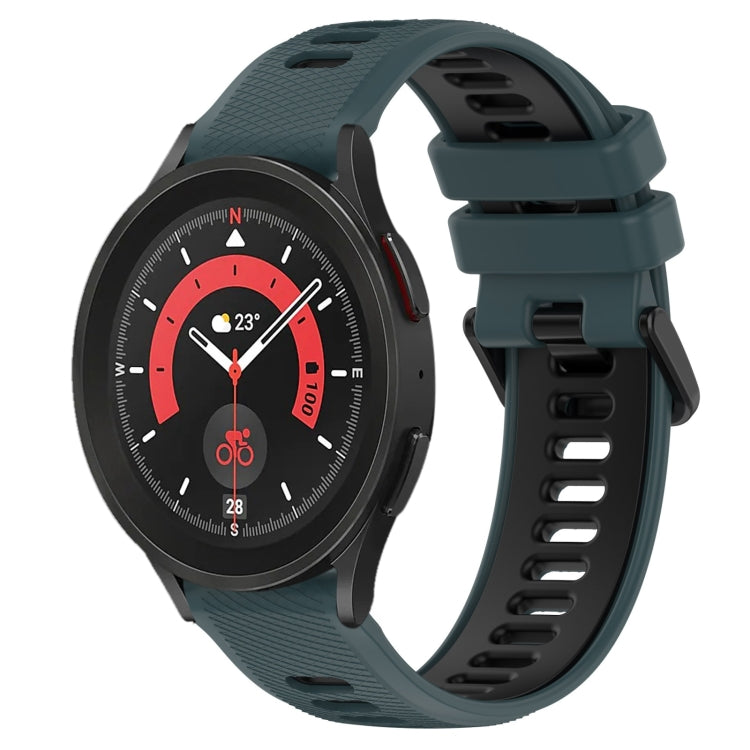 20mm Sports Two-Color Silicone Watch Band, For Samsung Galaxy Watch5 40mm, For Samsung Galaxy Watch5 Pro 45mm