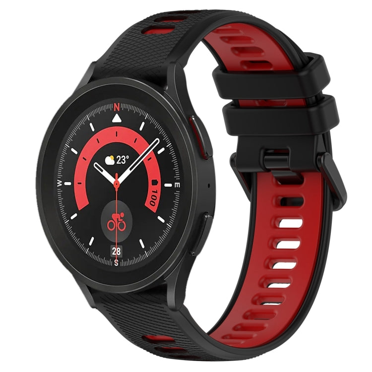 20mm Sports Two-Color Silicone Watch Band, For Samsung Galaxy Watch5 40mm, For Samsung Galaxy Watch5 Pro 45mm