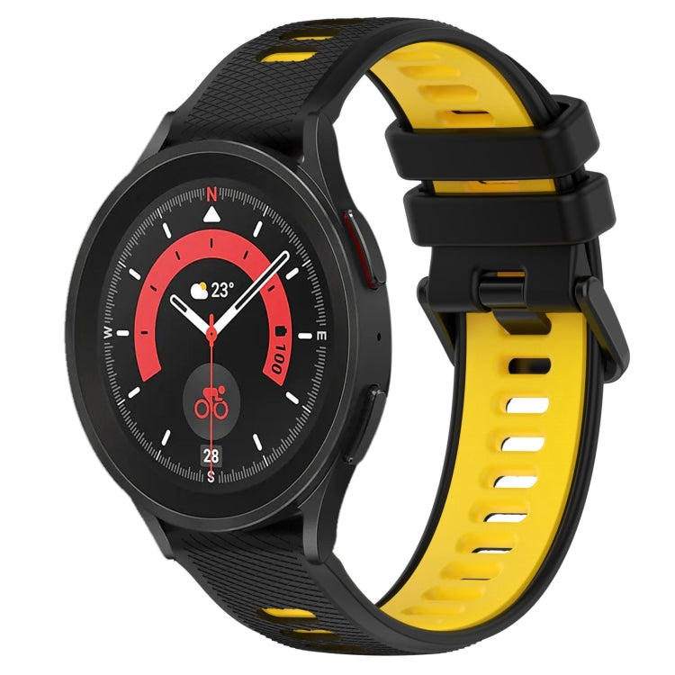 20mm Sports Two-Color Silicone Watch Band, For Samsung Galaxy Watch5 40mm, For Samsung Galaxy Watch5 Pro 45mm