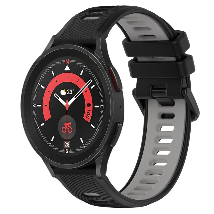 20mm Sports Two-Color Silicone Watch Band, For Samsung Galaxy Watch5 40mm, For Samsung Galaxy Watch5 Pro 45mm