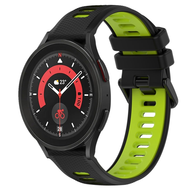 20mm Sports Two-Color Silicone Watch Band, For Samsung Galaxy Watch5 40mm, For Samsung Galaxy Watch5 Pro 45mm