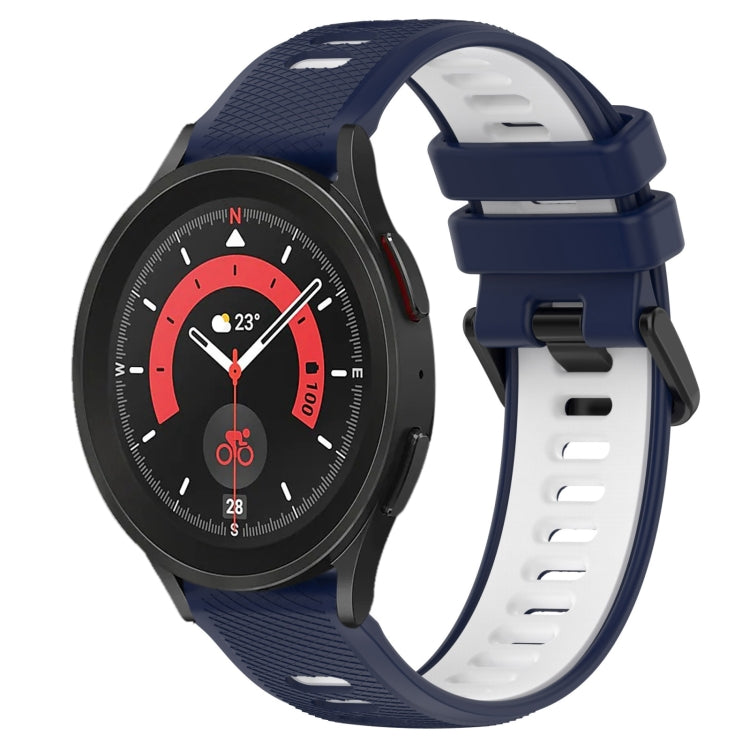 20mm Sports Two-Color Silicone Watch Band, For Samsung Galaxy Watch5 40mm, For Samsung Galaxy Watch5 Pro 45mm