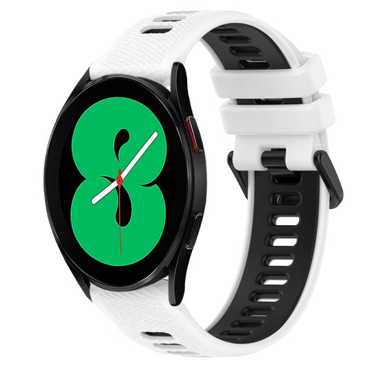 20mm Sports Two-Color Silicone Watch Band, For Samsung Galaxy Watch4 44mm, For Samsung Galaxy Watch4 40mm