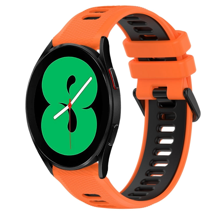 20mm Sports Two-Color Silicone Watch Band, For Samsung Galaxy Watch4 44mm, For Samsung Galaxy Watch4 40mm