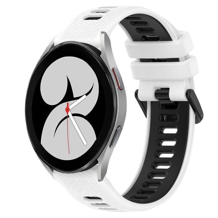 20mm Sports Two-Color Silicone Watch Band, For Samsung Galaxy Watch4 44mm, For Samsung Galaxy Watch4 40mm