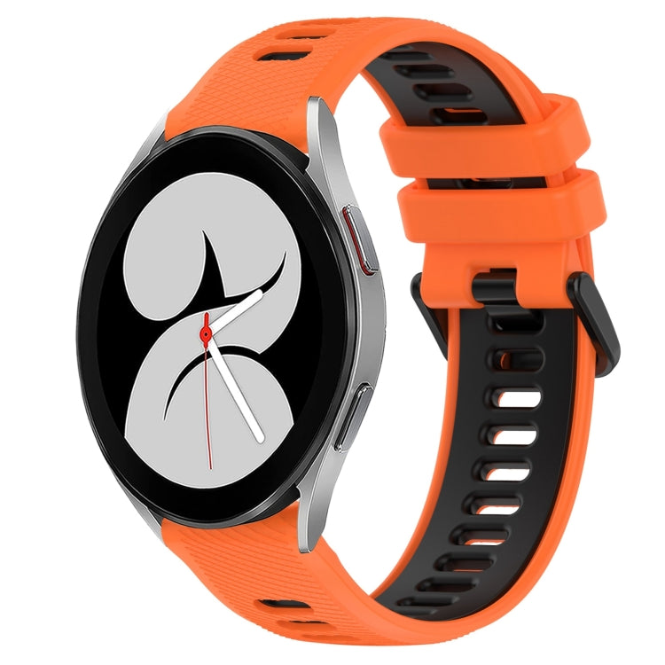20mm Sports Two-Color Silicone Watch Band, For Samsung Galaxy Watch4 44mm, For Samsung Galaxy Watch4 40mm