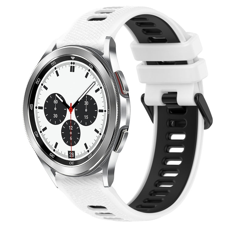 20mm Sports Two-Color Silicone Watch Band, For Samsung  Galaxy Watch4 Classic 42mm, For Samsung  Galaxy Watch4 Classic 46mm