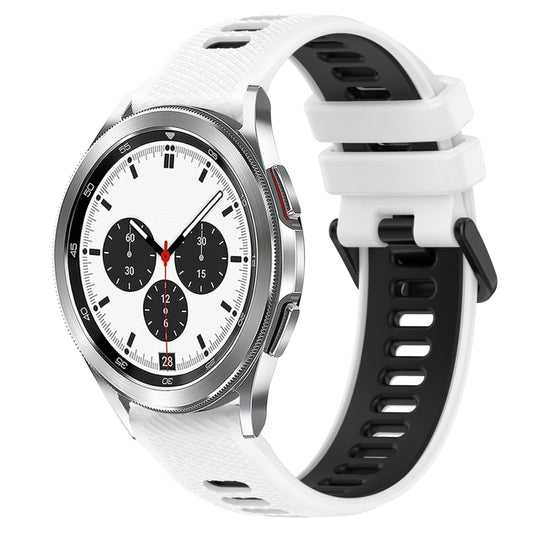 20mm Sports Two-Color Silicone Watch Band, For Samsung  Galaxy Watch4 Classic 42mm, For Samsung  Galaxy Watch4 Classic 46mm
