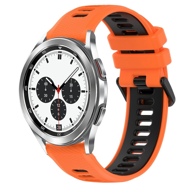 20mm Sports Two-Color Silicone Watch Band, For Samsung  Galaxy Watch4 Classic 42mm, For Samsung  Galaxy Watch4 Classic 46mm