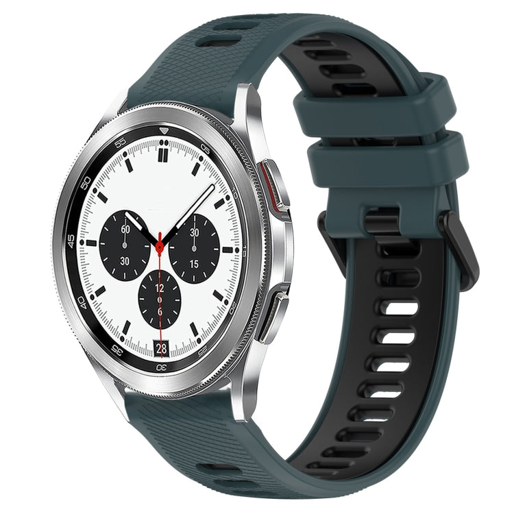 20mm Sports Two-Color Silicone Watch Band, For Samsung  Galaxy Watch4 Classic 42mm, For Samsung  Galaxy Watch4 Classic 46mm