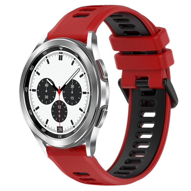 20mm Sports Two-Color Silicone Watch Band, For Samsung  Galaxy Watch4 Classic 42mm, For Samsung  Galaxy Watch4 Classic 46mm
