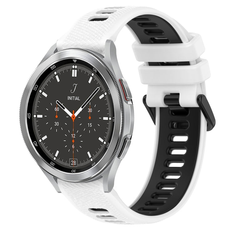 20mm Sports Two-Color Silicone Watch Band, For Samsung  Galaxy Watch4 Classic 42mm, For Samsung  Galaxy Watch4 Classic 46mm