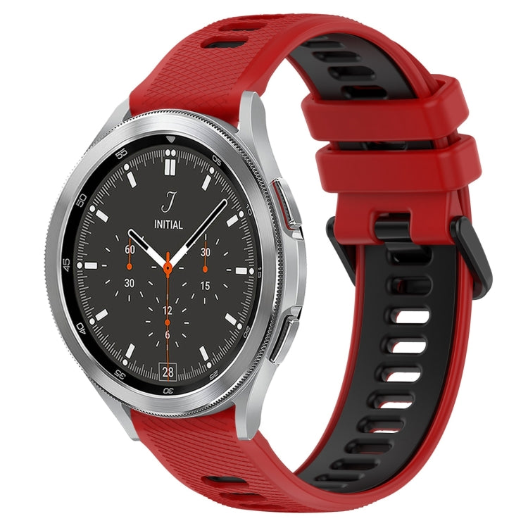 20mm Sports Two-Color Silicone Watch Band, For Samsung  Galaxy Watch4 Classic 42mm, For Samsung  Galaxy Watch4 Classic 46mm