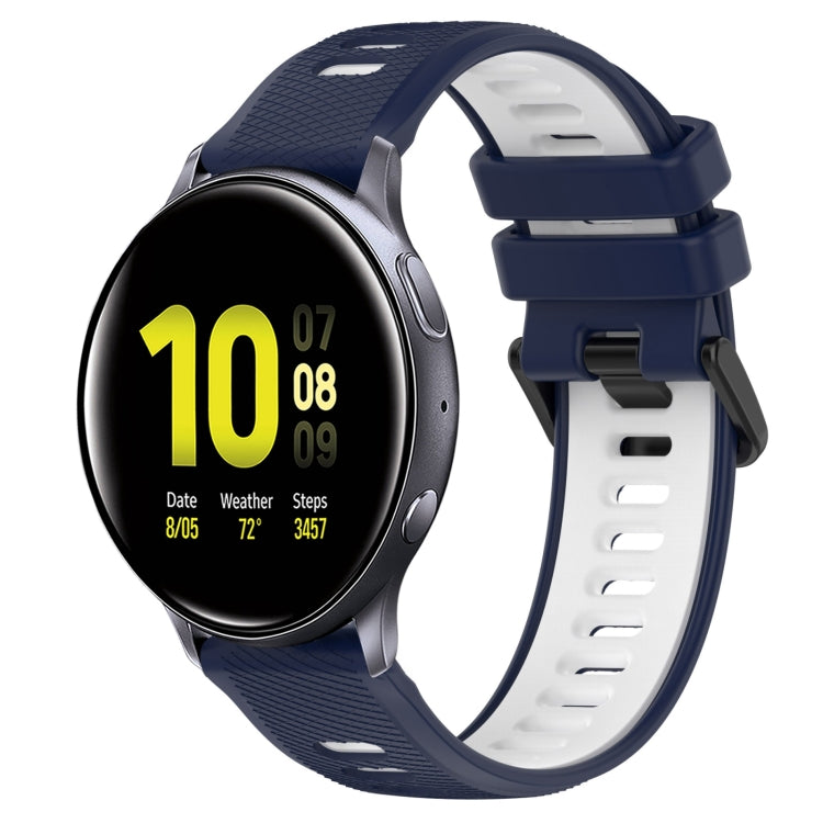 20mm Sports Two-Color Silicone Watch Band, For Samsung Galaxy Watch Active2 40mm, For Samsung Galaxy Watch Active2 44mm