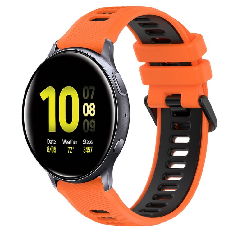 20mm Sports Two-Color Silicone Watch Band, For Samsung Galaxy Watch Active2 40mm, For Samsung Galaxy Watch Active2 44mm