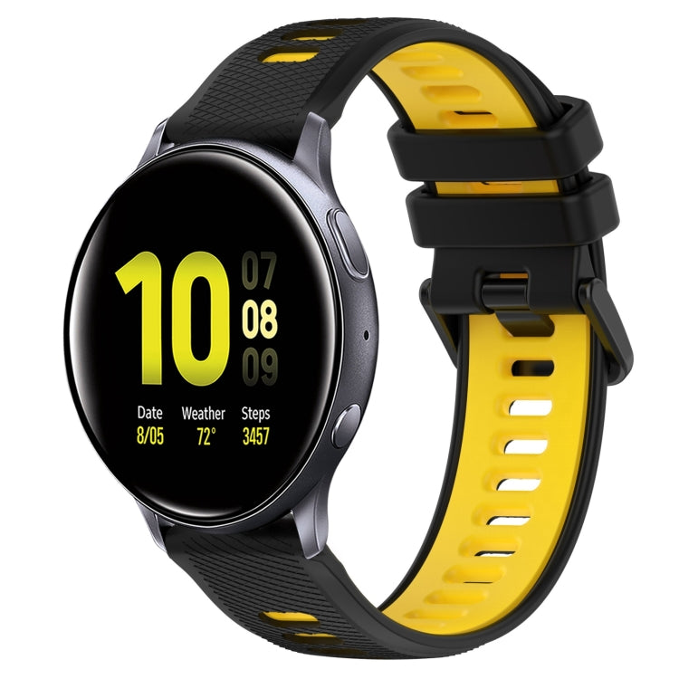 20mm Sports Two-Color Silicone Watch Band, For Samsung Galaxy Watch Active2 40mm, For Samsung Galaxy Watch Active2 44mm