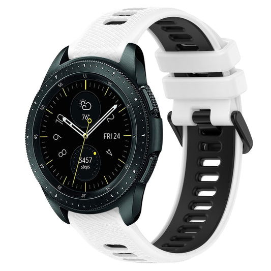 20mm Sports Two-Color Silicone Watch Band, For Samsung Galaxy Watch 42mm, For Samsung Galaxy Watch 6 44mm