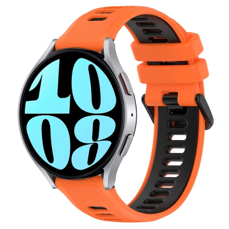 20mm Sports Two-Color Silicone Watch Band, For Samsung Galaxy Watch 42mm, For Samsung Galaxy Watch 6 44mm