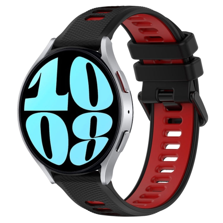 20mm Sports Two-Color Silicone Watch Band, For Samsung Galaxy Watch 42mm, For Samsung Galaxy Watch 6 44mm