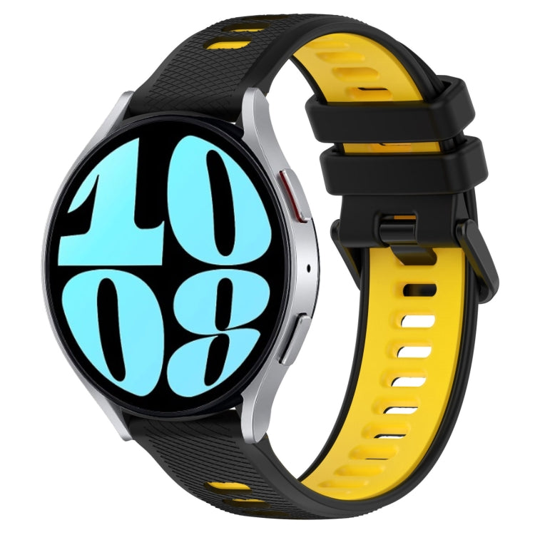20mm Sports Two-Color Silicone Watch Band, For Samsung Galaxy Watch 42mm, For Samsung Galaxy Watch 6 44mm