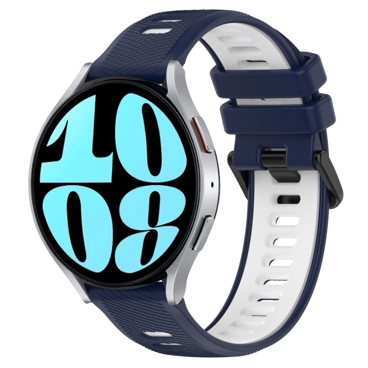 20mm Sports Two-Color Silicone Watch Band, For Samsung Galaxy Watch 42mm, For Samsung Galaxy Watch 6 44mm