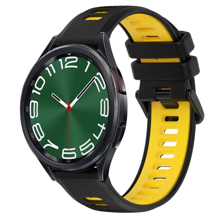 20mm Sports Two-Color Silicone Watch Band, For Samsung Galaxy Watch5 44mm, For Samsung Galaxy Watch 6 Classic 47mm