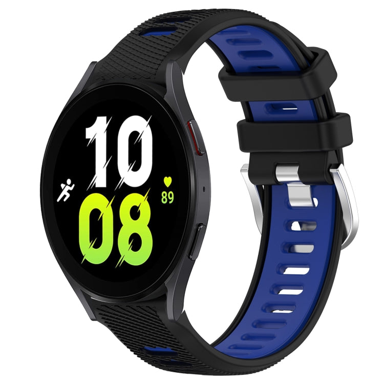 20mm Sports Two-Color Steel Buckle Silicone Watch Band, For Samsung Galaxy Watch5 44mm, For Samsung Galaxy Watch 6 44mm