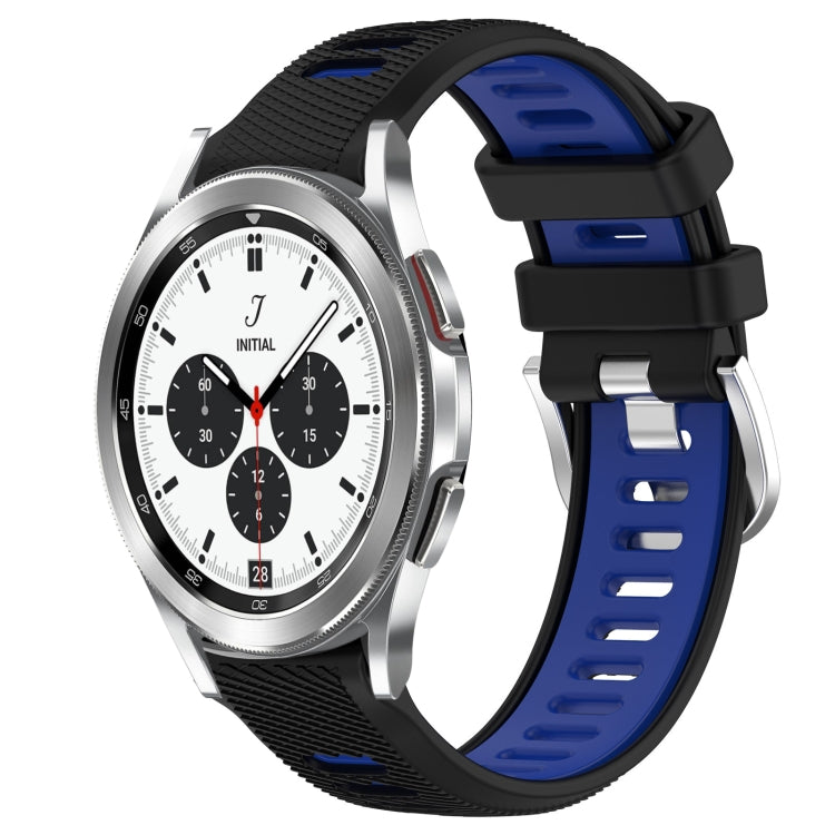 20mm Sports Two-Color Steel Buckle Silicone Watch Band, For Samsung  Galaxy Watch4 Classic 42mm, For Samsung  Galaxy Watch4 Classic 46mm