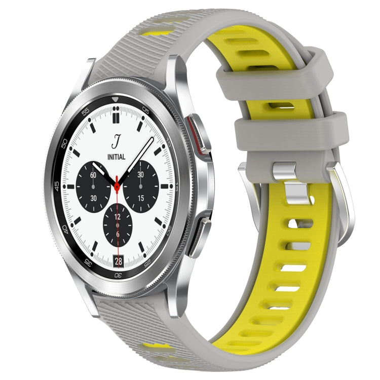 20mm Sports Two-Color Steel Buckle Silicone Watch Band, For Samsung  Galaxy Watch4 Classic 42mm, For Samsung  Galaxy Watch4 Classic 46mm