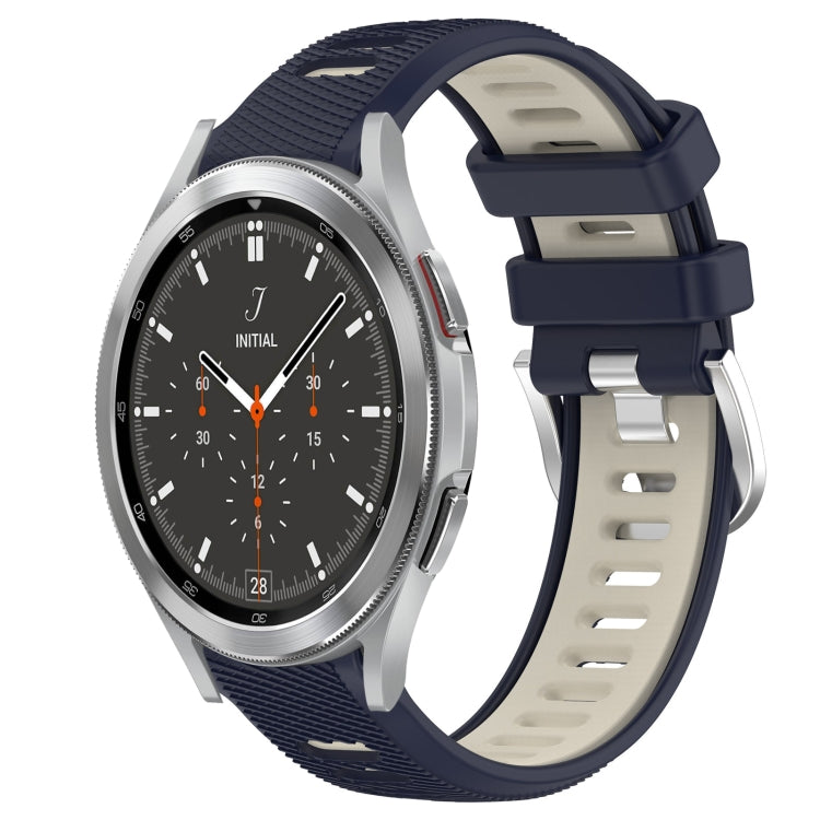 20mm Sports Two-Color Steel Buckle Silicone Watch Band, For Samsung  Galaxy Watch4 Classic 42mm, For Samsung  Galaxy Watch4 Classic 46mm