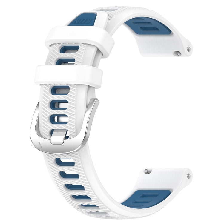 20mm Sports Two-Color Steel Buckle Silicone Watch Band, For Samsung Galaxy Watch Active2 40mm, For Samsung Galaxy Watch Active2 44mm