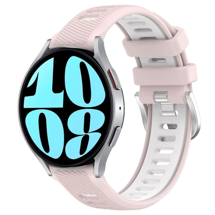 20mm Sports Two-Color Steel Buckle Silicone Watch Band, For Samsung Galaxy Watch5 44mm, For Samsung Galaxy Watch 6 44mm