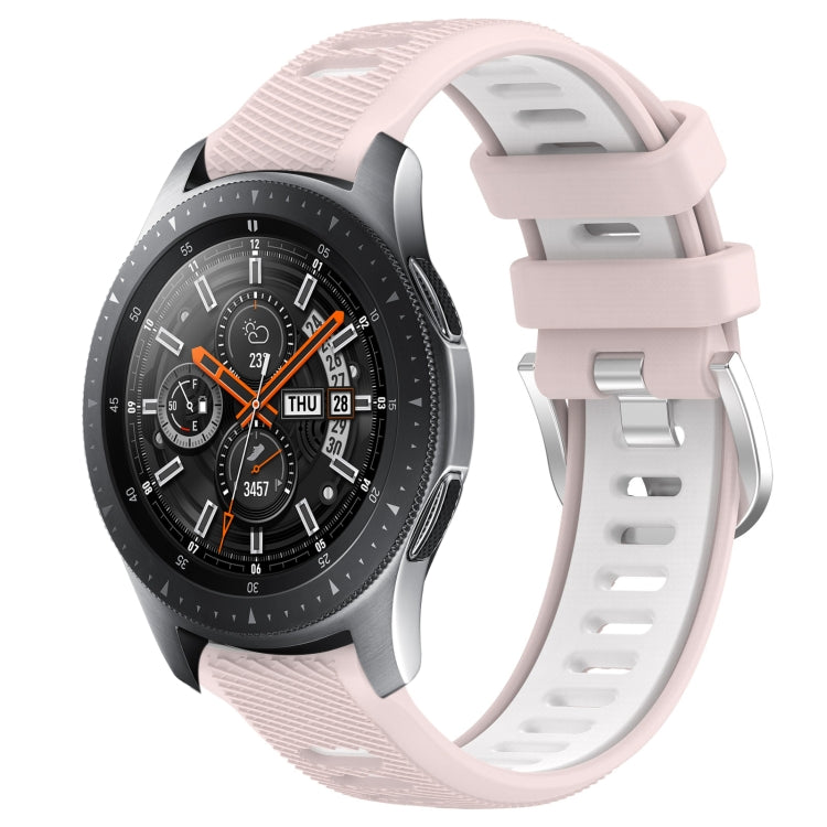 22mm Sports Two-Color Steel Buckle Silicone Watch Band, For Samsung Galaxy Watch3 45mm, For Samsung Galaxy Watch 46mm