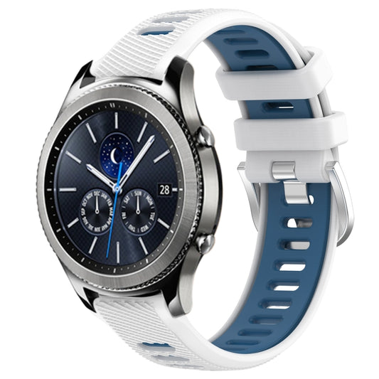 22mm Sports Two-Color Steel Buckle Silicone Watch Band, For Samsung Gear S3 Classic, For Samsung Gear S3 Frontier