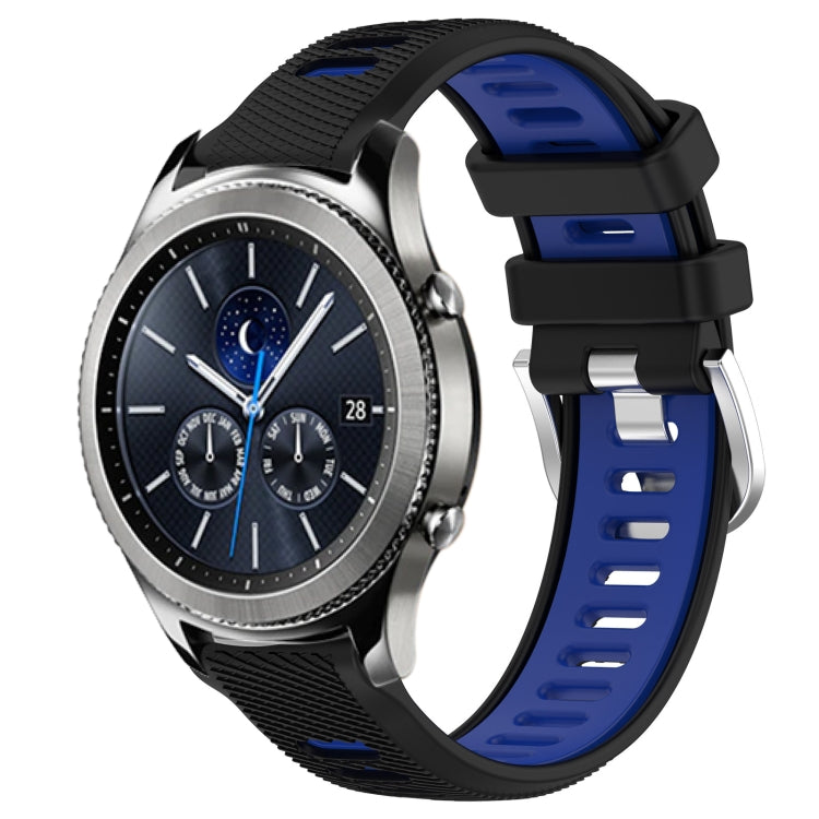 22mm Sports Two-Color Steel Buckle Silicone Watch Band, For Samsung Gear S3 Classic, For Samsung Gear S3 Frontier