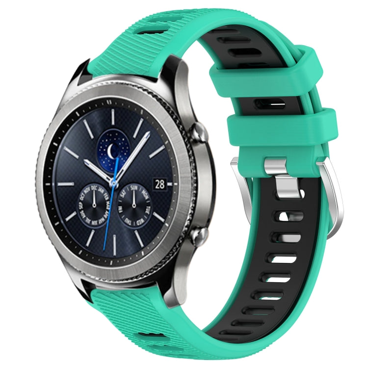 22mm Sports Two-Color Steel Buckle Silicone Watch Band, For Samsung Gear S3 Classic, For Samsung Gear S3 Frontier