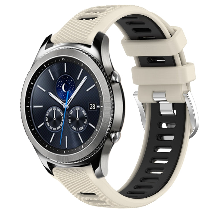 22mm Sports Two-Color Steel Buckle Silicone Watch Band, For Samsung Gear S3 Classic, For Samsung Gear S3 Frontier